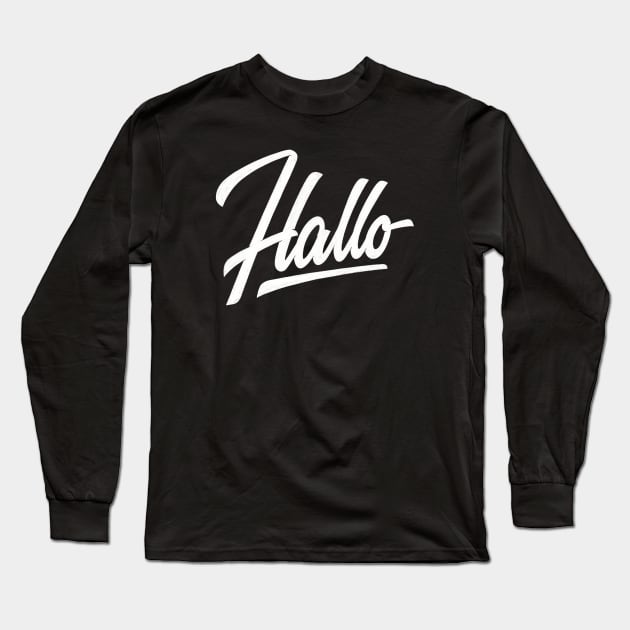 Hallo_Wht Long Sleeve T-Shirt by Alstad